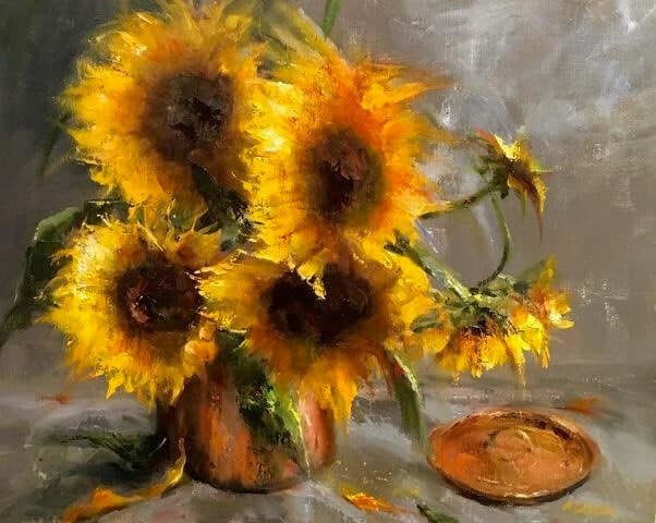 Copper Sun by Rosanne Cerbo at LePrince Galleries